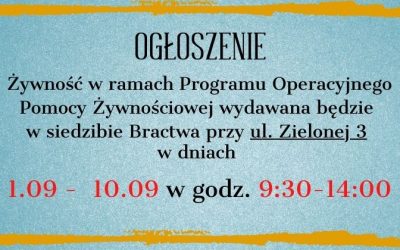 Ogłoszenie o wydawaniu żywności „unijnej”