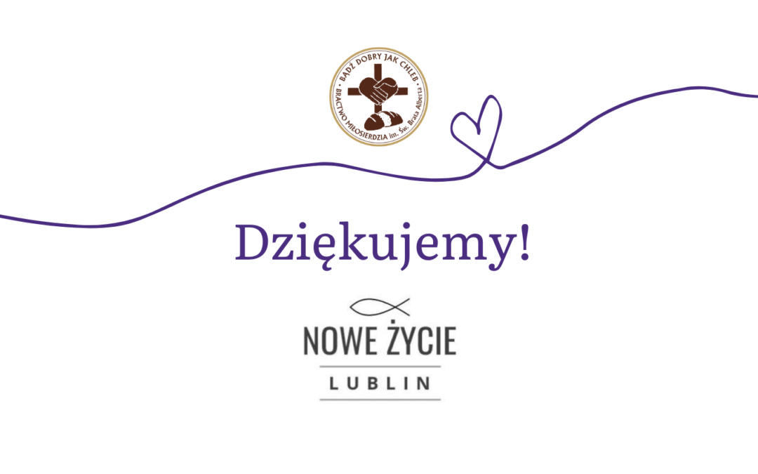 Dziękujemy, że wspieracie osoby potrzebujące!